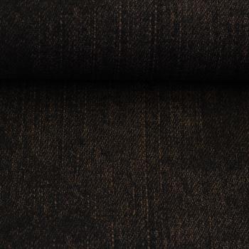 French Terry Denim Jeansoptik Schwarzbraun von Swafing